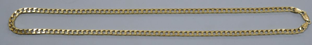 An Italian 18ct gold curblink necklace, 54cm.