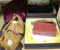 Three designer leather handbags, including Tanner Krolle (2, boxed) and Tod's and a Russell &