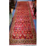 A Kashan rug 380 x 102cm