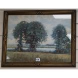 Early 20th century, watercolour, Wooded landscape, unsigned,