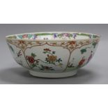 A Chinese famille rose bowl, 18th century diameter 25.5cm