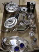 A quantity of silver and plated items