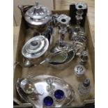 A quantity of silver and plated items