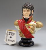 A Michael Sutty bust of Prince Joachim Murat, King of Naples, limited edition 250 height 27cm