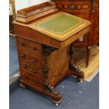 An inlaid davenport W.54cm