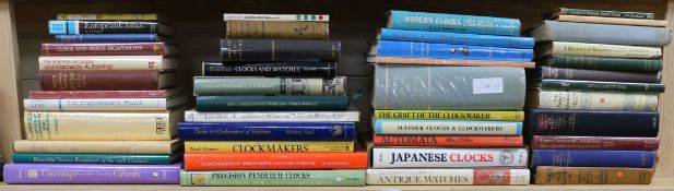 A quantity of clock and watch reference books including A History of Watches and Their