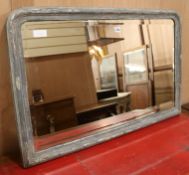 A painted Victorian overmantel mirror W.96cm