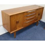 A small McIntosh teak sideboard, fitted four drawers flanked by cupboards W.140cm