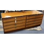 A Robert Heritage for Archie Shine Ltd, a rosewood sideboard fitted eight drawers, CITES certificate