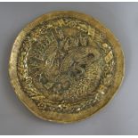 A Max Le Verrier bronze dish diameter 29.5cm