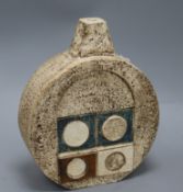A Troika pottery 'wheel' lamp base, by Simone Killburn, c.1976, 26cm