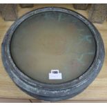 A cast brass porthole diameter 49cm
