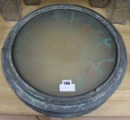 A cast brass porthole diameter 49cm