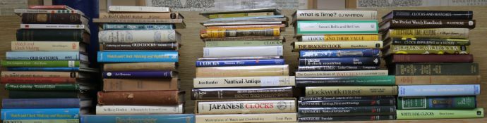 A quantity of clock and watch reference books, including Clockwork Music, Chats on Old Clocks,