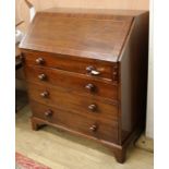 A late Georgian mahogany bureau W.95cm