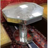 A mirrored pedestal table W.60cm