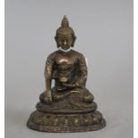 A bronze figure of Buddha height 16cm