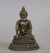 A bronze figure of Buddha height 16cm