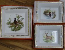 Three boxed Hermes dishes