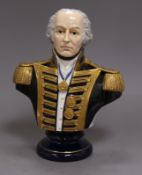 A Michael Sutty bust of Vice Admiral Lord Collingwood, limited edition 250 height 26cm