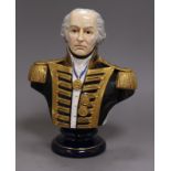 A Michael Sutty bust of Vice Admiral Lord Collingwood, limited edition 250 height 26cm