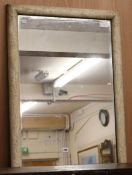 A painted rectangular wall mirror W.67cm