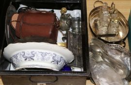 A quantity of mixed collectables including plated wares, porcelain, etc.