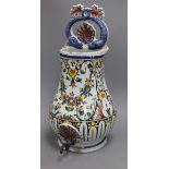 A French faience wall cistern height 55cm