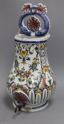 A French faience wall cistern height 55cm