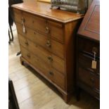 A George III mahogany chest with brushing slide, a.f. W.105cm