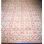 A Turkish ivory ground geometric carpet 480 x 480cm