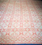 A Turkish ivory ground geometric carpet 480 x 480cm