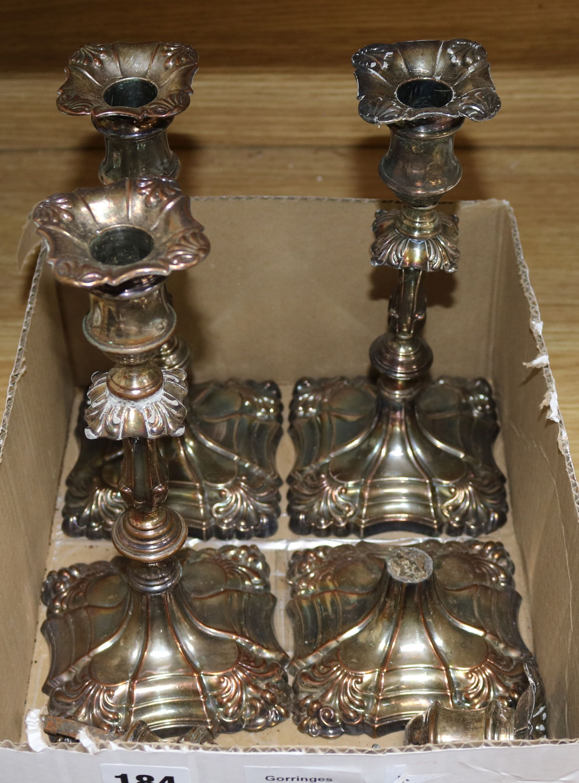 A set of four electroplated candlesticks - Image 2 of 2