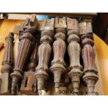 Three sets of four Victorian table legs