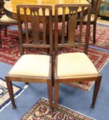 Six Arts & Crafts style dining chairs