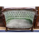 A late 19th century Austro-Hungarian mahogany sofa 149cm