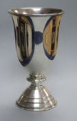 A George VI silver cup/vase, C.S.Green & Co, Birmingham, 1948, 19.5cm, 10.5 oz.