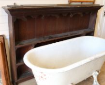 An oak dresser rack W.190cm