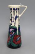 A Moorcroft Rachel Bishop 'Tribute to Charles Rennie Mackintosh', design slender jug, 1995, height