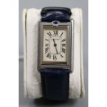 A gentleman's 2004 stainless steel Cartier Tank Basculante reverso manual wind wrist watch, ref.