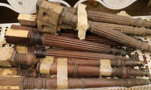 Three sets of four 19th century table legs