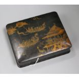 A Chinese lacquer box