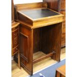 A mahogany clerk's desk W.76cm
