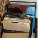 Two boxes of assorted 33rpm and 78 rpm records