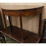 A George III D shaped side table W.106cm