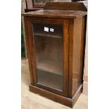 A Victorian inlaid walnut music cabinet W.52cm