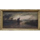 Mary Mostyn Clarke - oil on canvas, The Tramp, signed and dated 1907, 30 x 60cm.