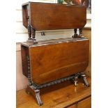 A late Victorian mahogany two tier Sutherland table W.60cm