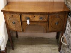 A George III mahogany bowfront sideboard W.107cm