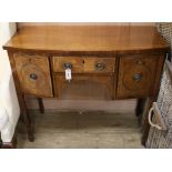 A George III mahogany bowfront sideboard W.107cm